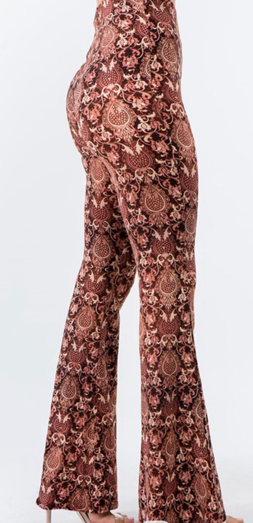 Print Bell Bottom Pants