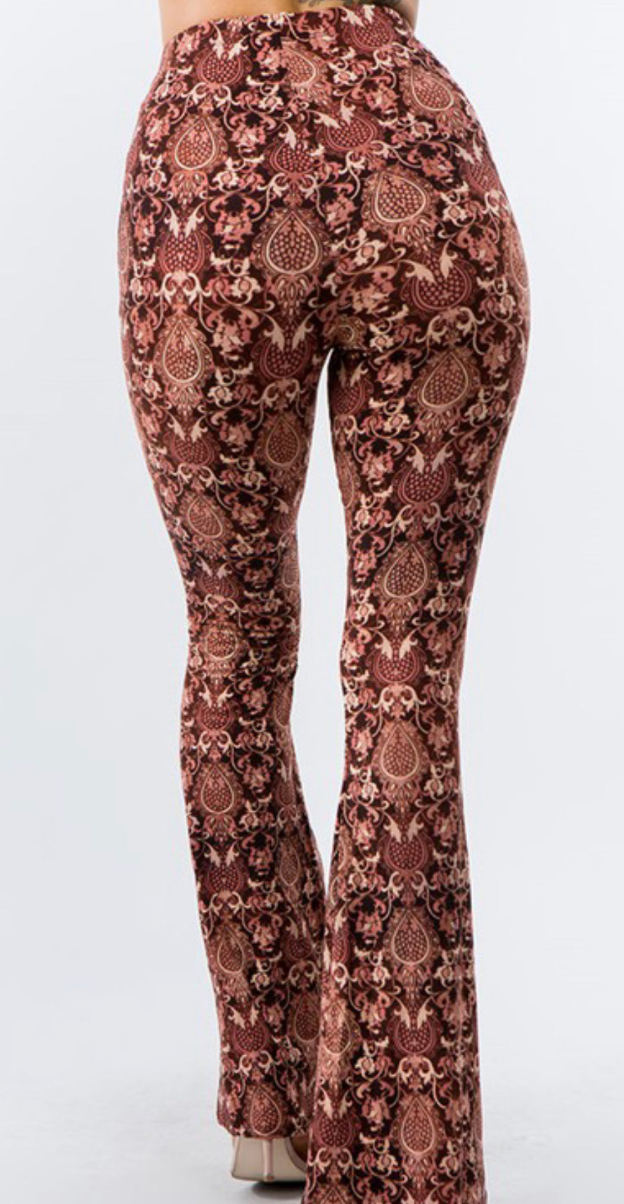 Print Bell Bottom Pants