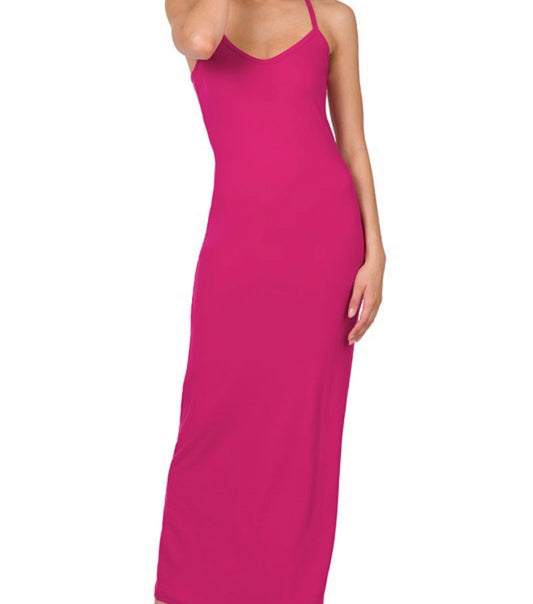 Summertime fine Racerback dress Magenta