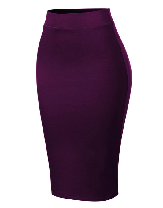 Dark Plum “Ready to Wear” Pencil Skirt