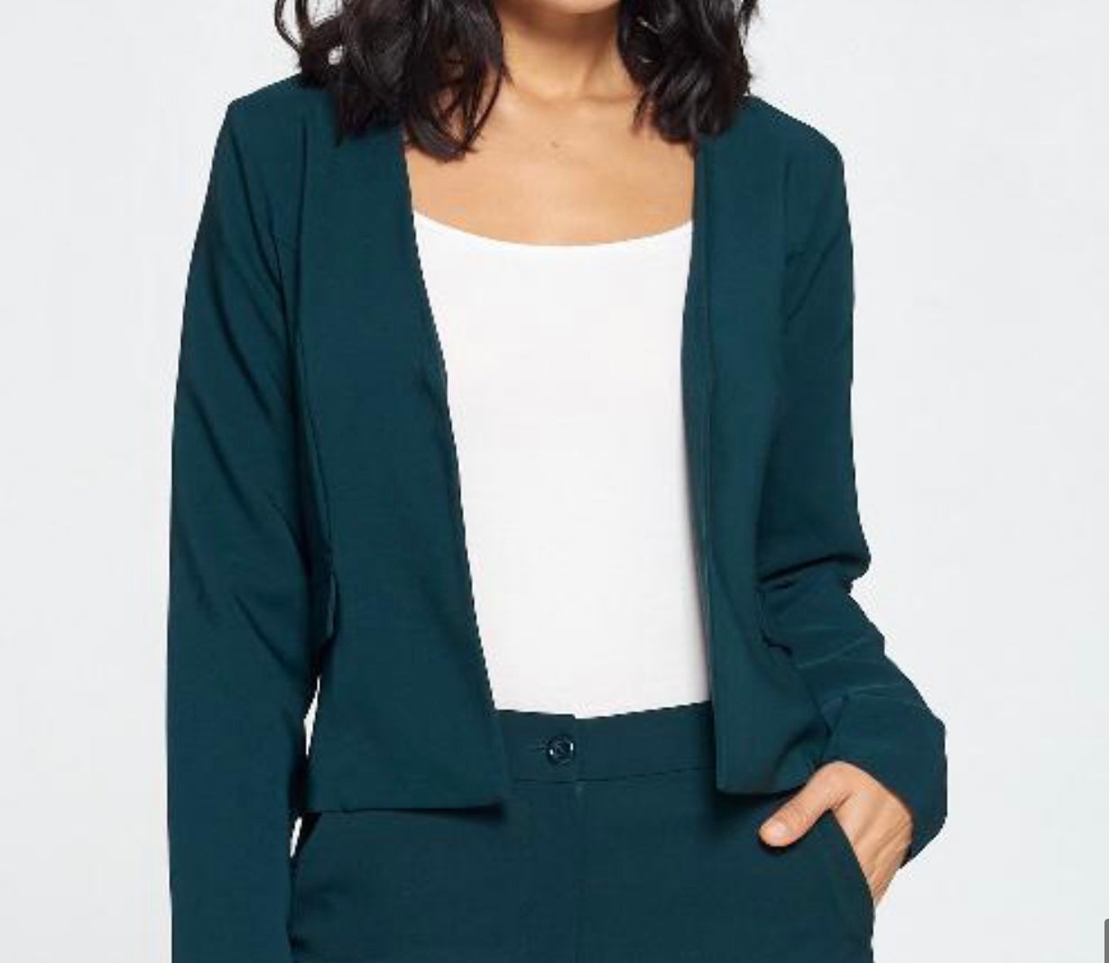 Chic Dark Green Blazer