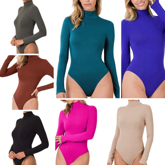 Mock neck Long sleeve Bodysuit