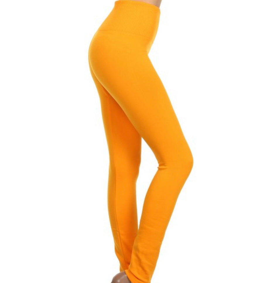 High Waisted Seamless Fleece Tights with Tummy Control