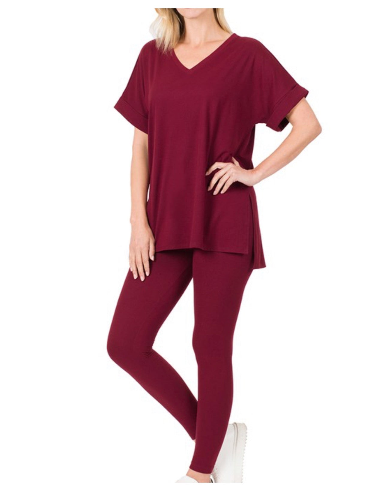 Butter Soft V-Neck 2pc pants set