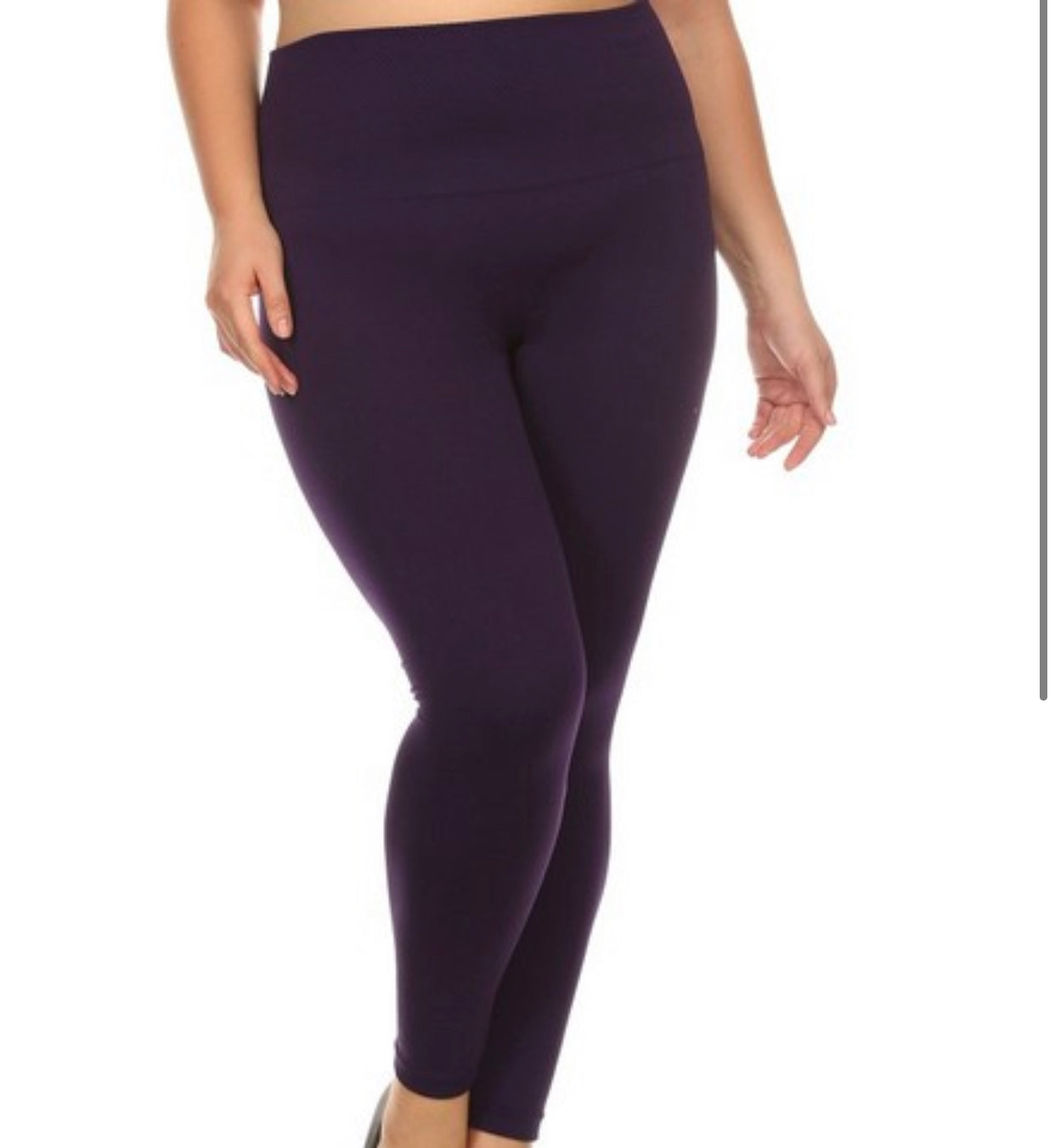 High Waisted Seamless Fleece Tights with Tummy Control