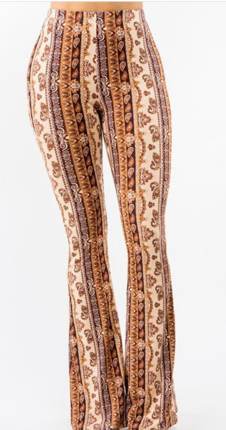 Brown and Tan Palazzo pants