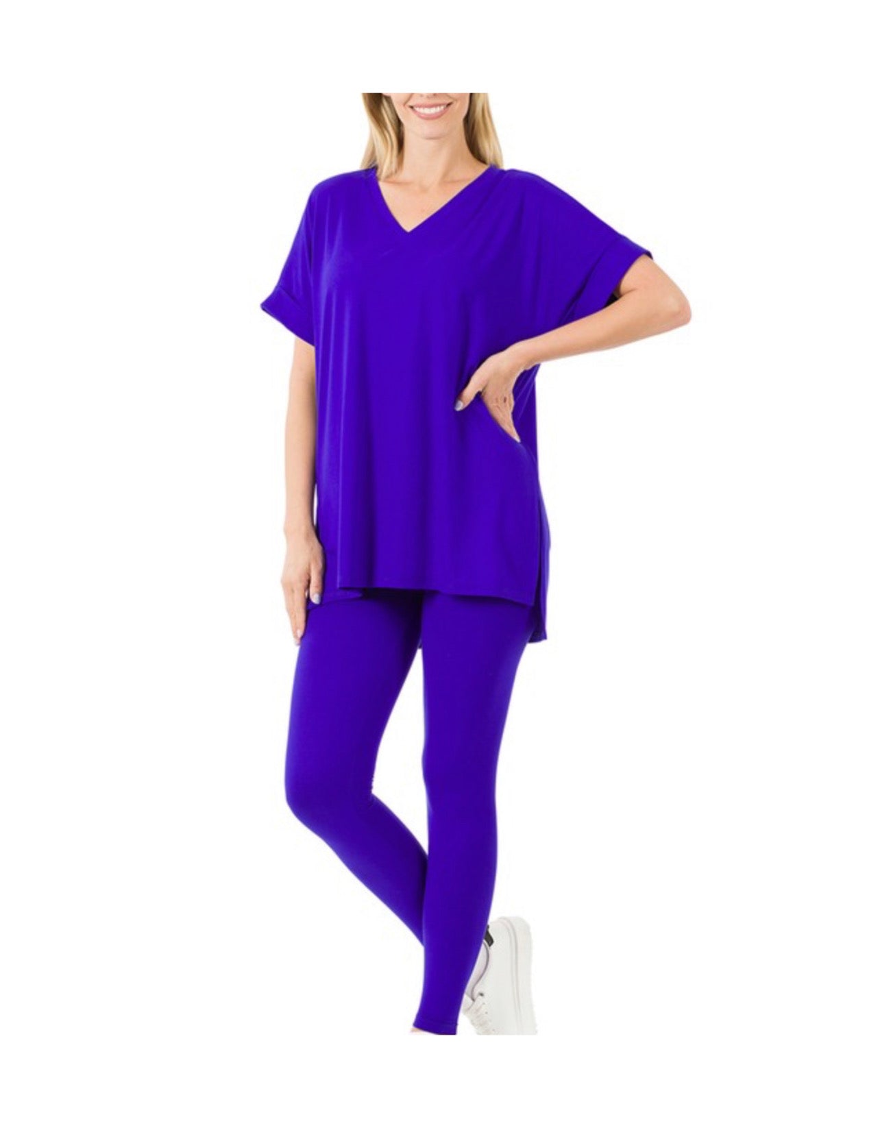 Butter Soft V-Neck 2pc pants set