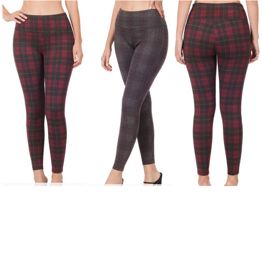 Ponte Plaid Skinny Pull On Pant (50% Off)