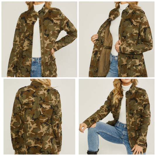 JACKET - ARMY UTILITY WITH DRAWSTRING WAIST