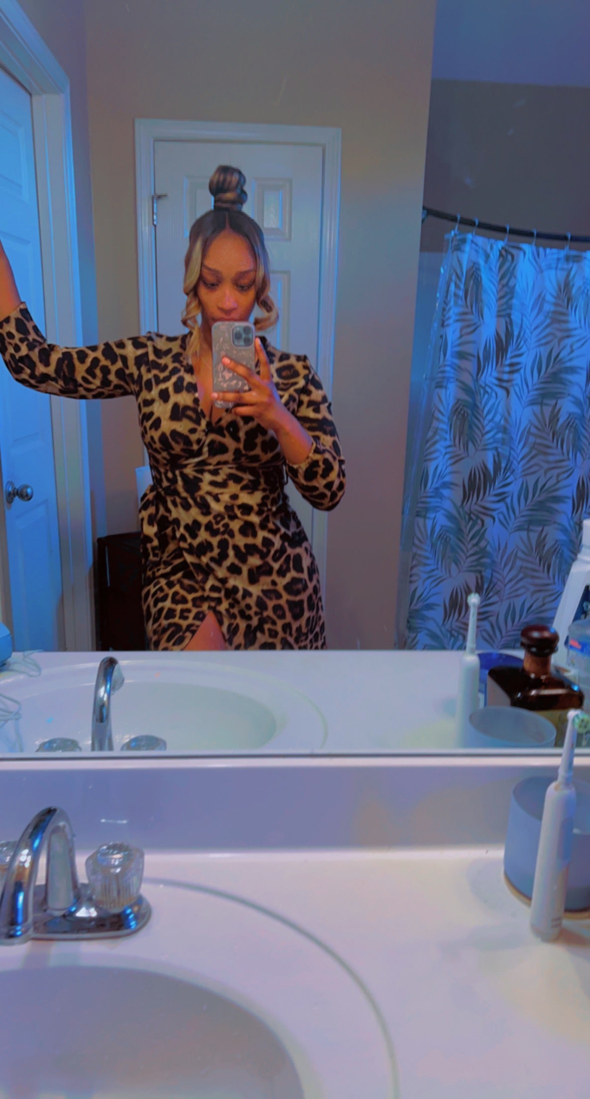 Leopard Wrap Dress (PRE-ORDERS ONLY)