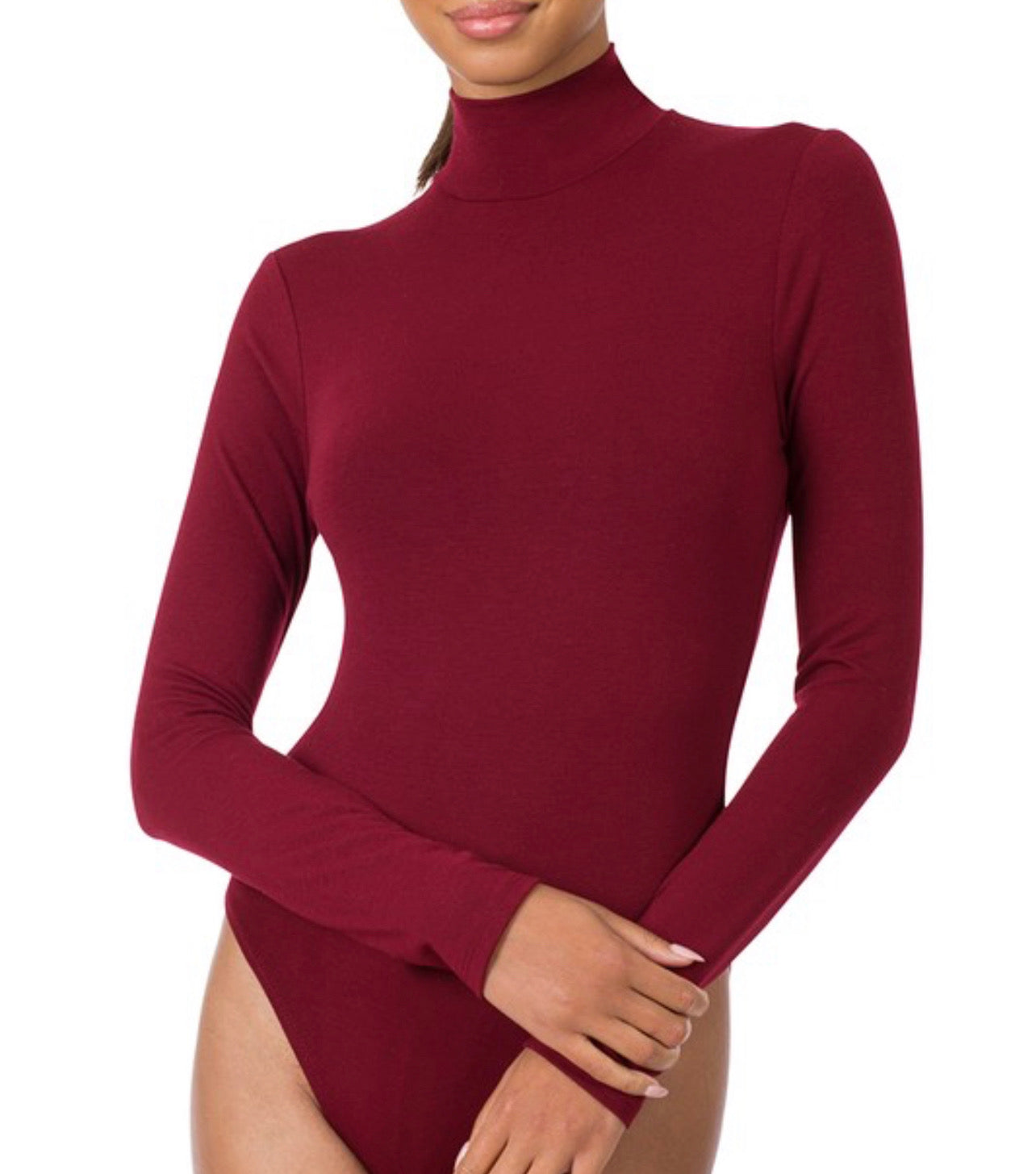 Mock neck Long sleeve Bodysuit