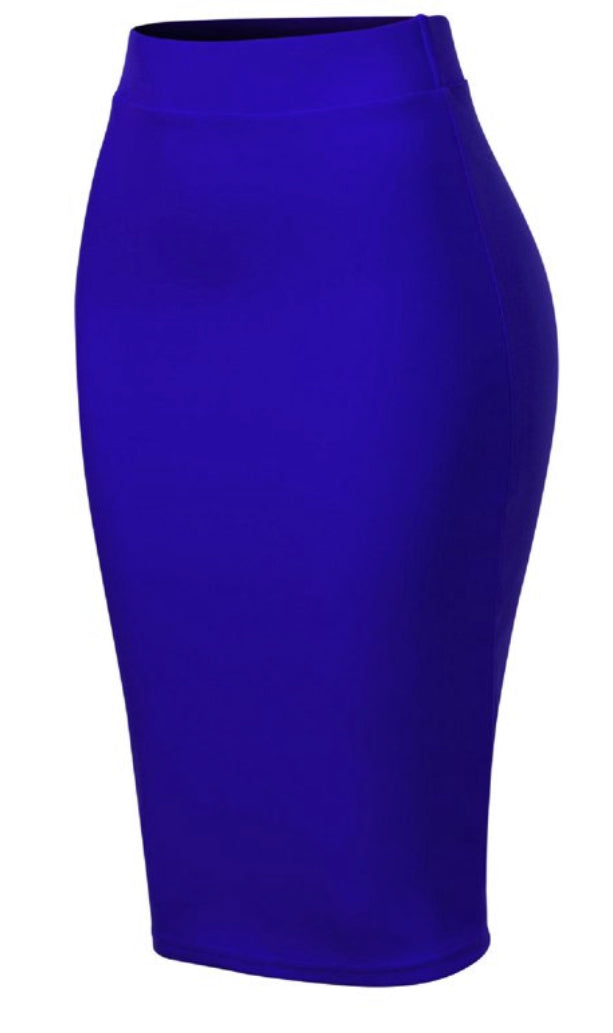 Royal Blue Pencil Skirt