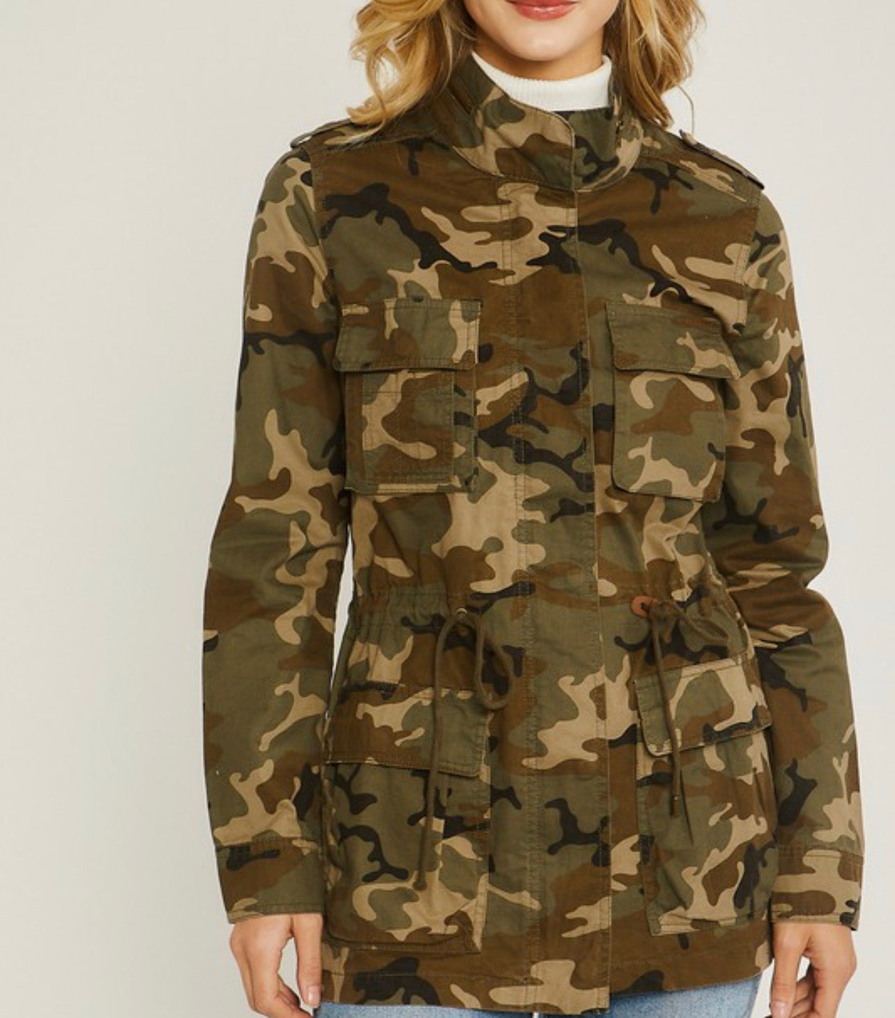 JACKET - ARMY UTILITY WITH DRAWSTRING WAIST