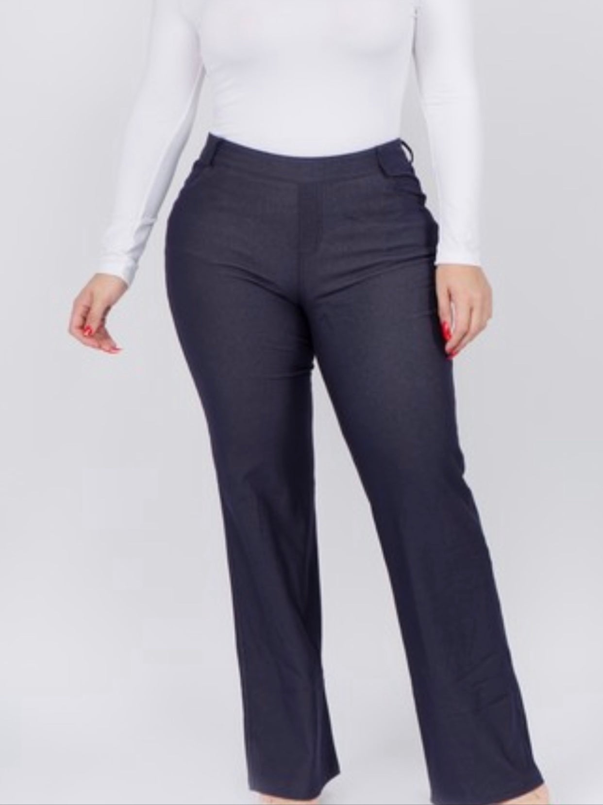 Versatile  Cotton Blend Straight Leg BootCut Stretch Pants