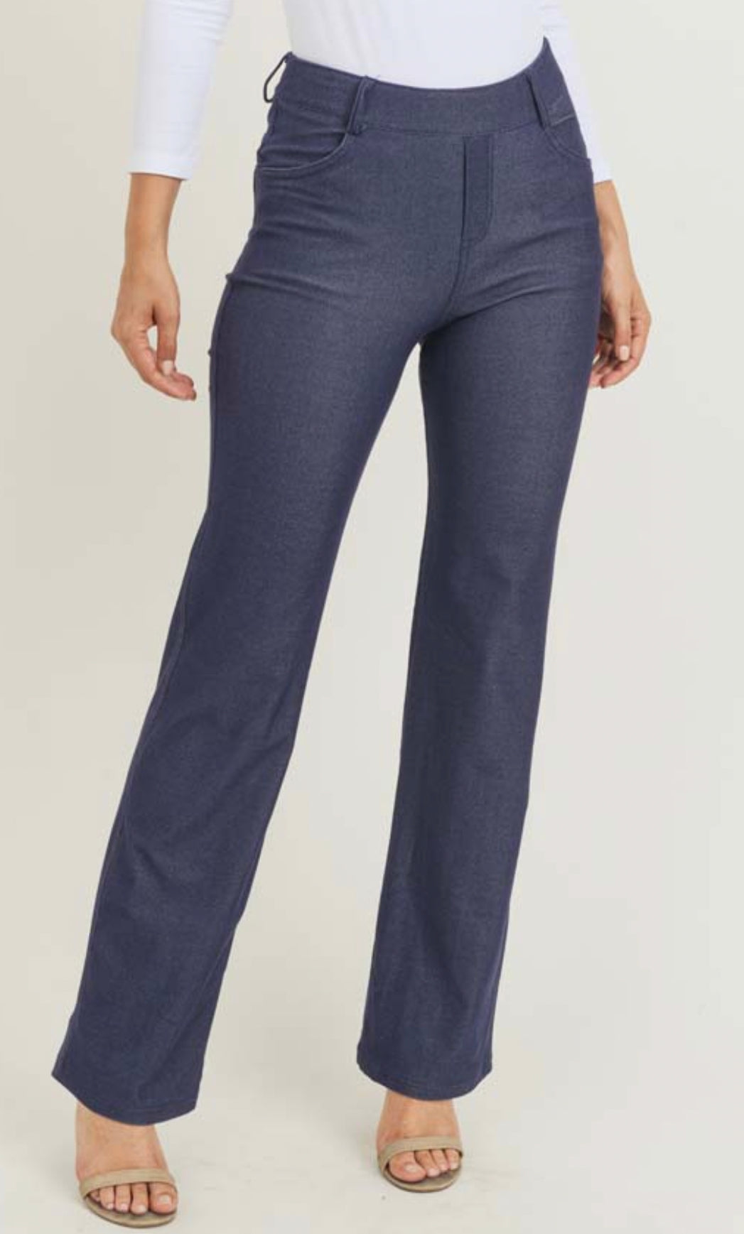 Versatile  Cotton Blend Straight Leg BootCut Stretch Pants