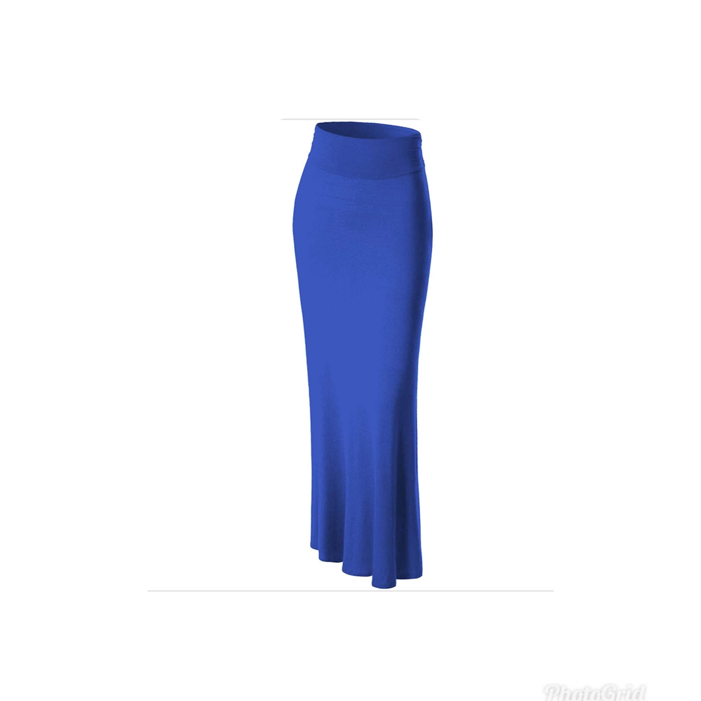 Lightweight Floor Length Maxi Skirt (Royal Blue)