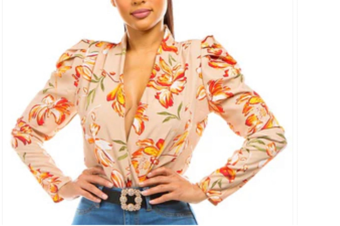 Aloha Flower Blouse (bodysuit)