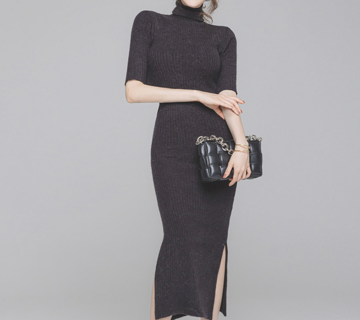 Smokey Sweater Midi dress